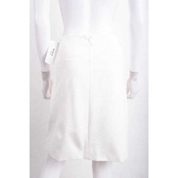 Akris Punto Womens Straight Skirt Stretch Sz 16 White Viscose NWT Lined - Picture 4 of 7